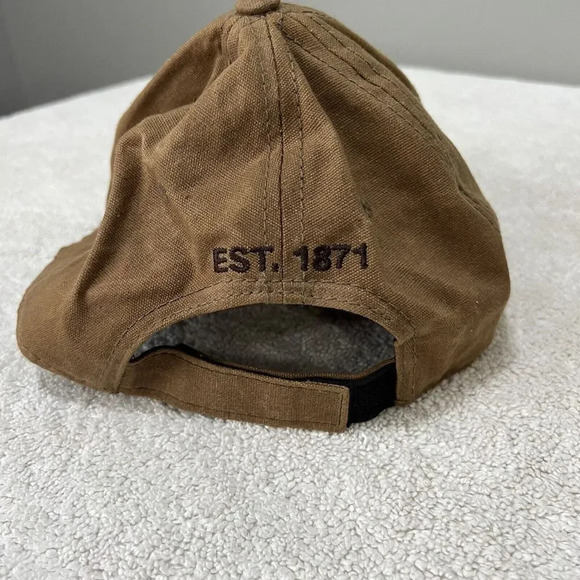 NRA National Rifle Association Hat Cap Brown Coated Canvas Strapback Adjustable - Picture 3 of 7